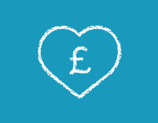A sketch of love heart with a pound sign within it too represent a company car tax calculator