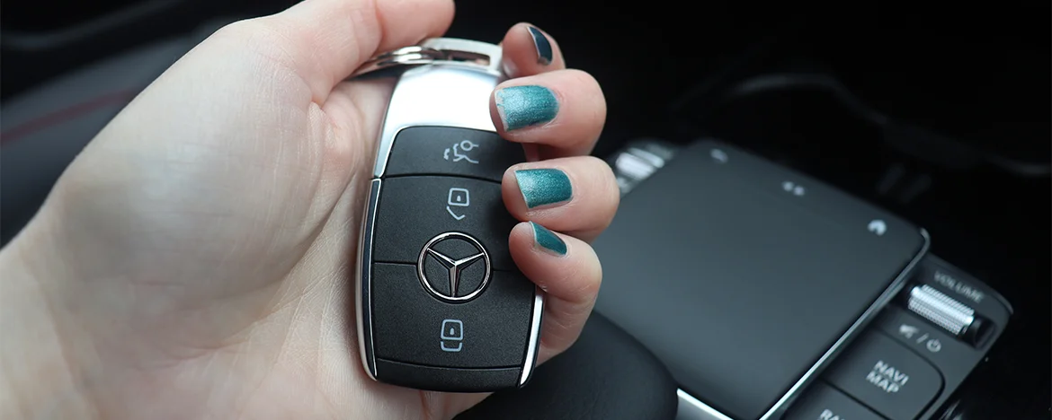 Mercedes-Benz keys in hand