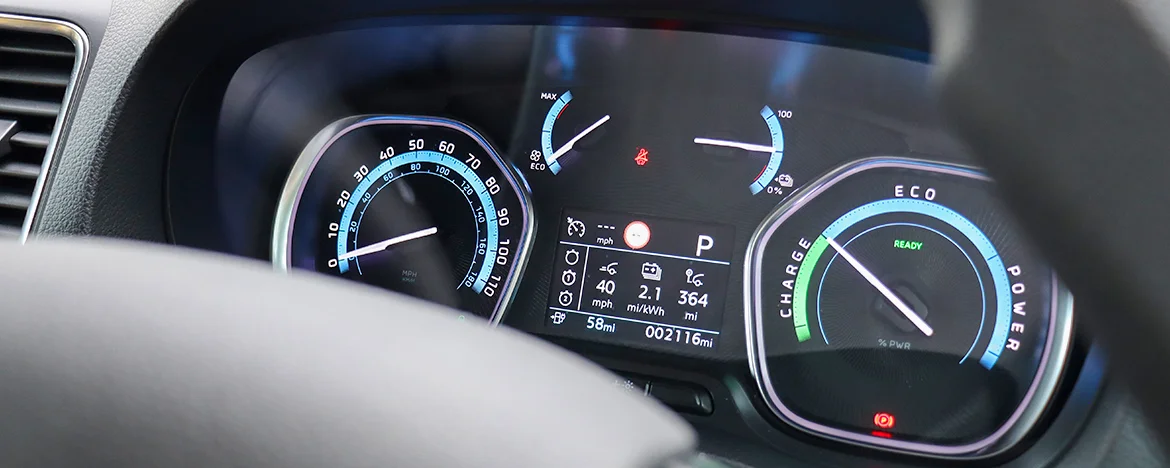Vauxhall Vivaro Electric driver's display