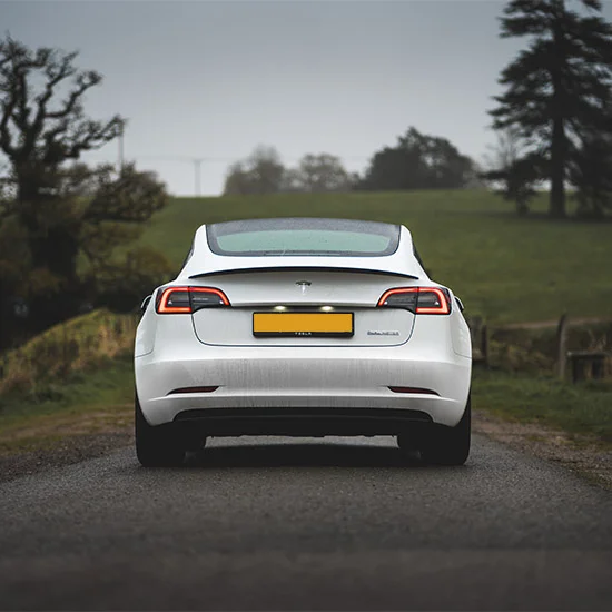 Tesla Model 3 from behind